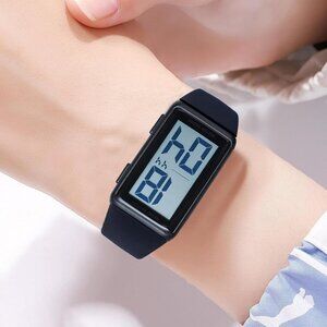 Square Mens Women's Leisure Sports Digital Watch Multifunctional Dial Waterproof